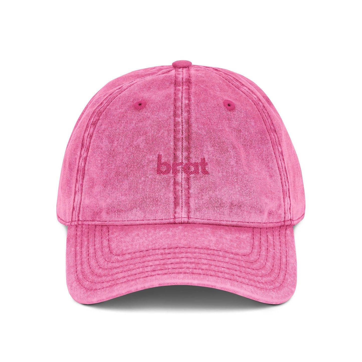 Brat Embroidered Hat β Vintage Aesthetic Baseball Cap β Submissive Kink Hat, Spicy Romance Merch, Dark Romance Sub Cap, Bookish Brat Girl Gift