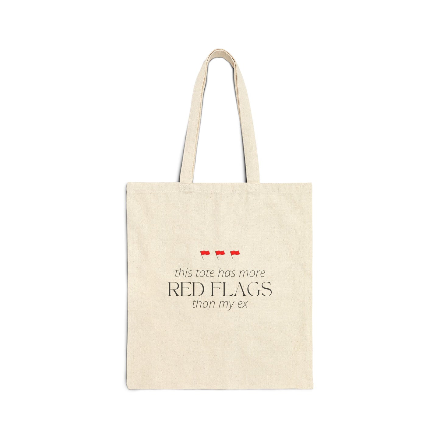 Spicy Bookish Tote Bag – “This Tote Has More Red Flags Than My Ex” – Funny Romance Reader Gift, Smut Lover Merch, Bookish Aesthetic Bag