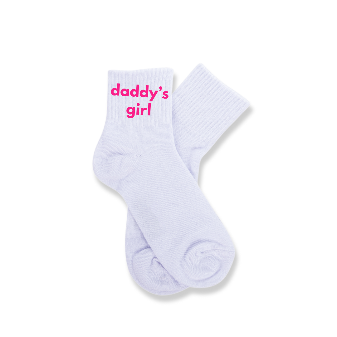 Daddy's Girl Socks White - WHOLESALE