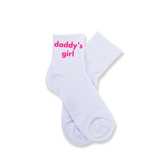 Daddy's Girl Socks White - WHOLESALE