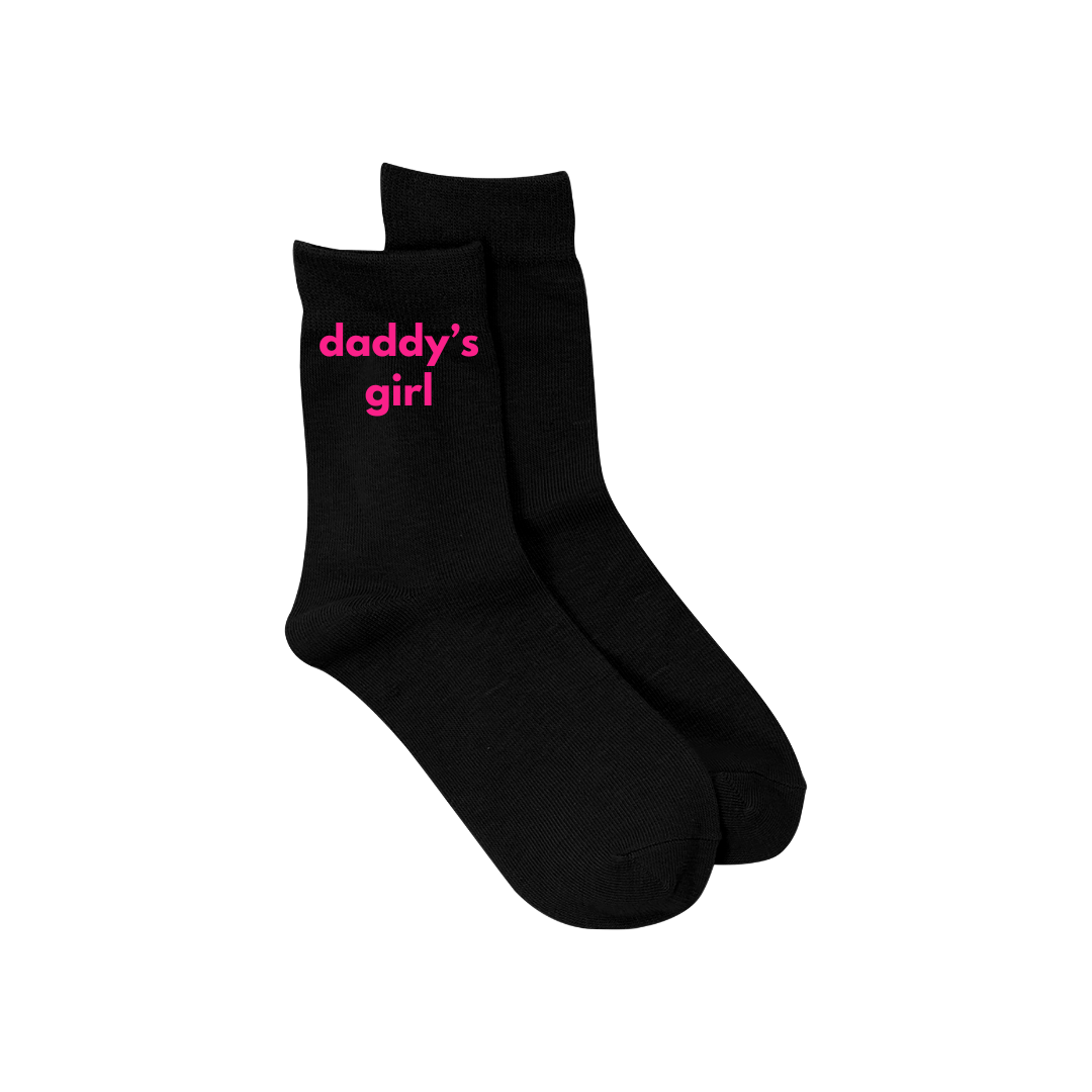 Daddy's Girl Sock Black - WHOLESALE