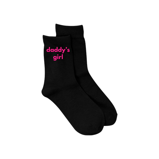 Daddy's Girl Sock Black - WHOLESALE